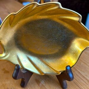 Vintage Pickard China Gold Encrusted Trinket Candy Dish Daisy & Rose Leaf #228